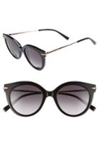 Women's Max Mara Needle Vi 50mm Gradient Round Sunglasses - Black Gold