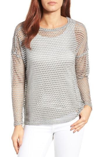 Women's Bobeau Mesh Top - Grey