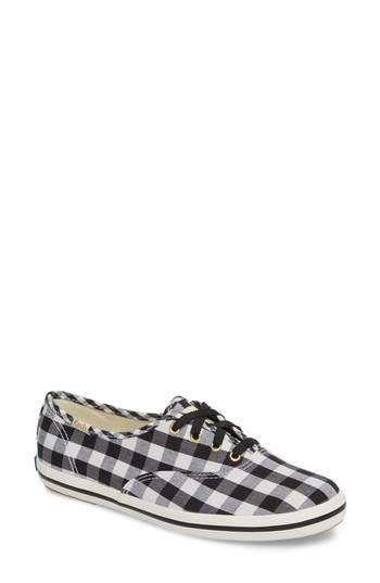 Women's Keds For Kate Spade New York Champion Gingham Sneaker M - Black