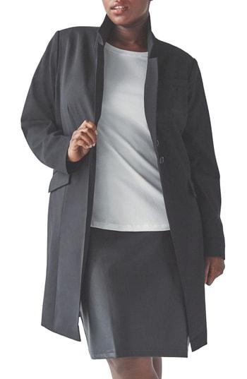 Women's Universal Standard Adena Stretch Wool Blend Long Blazer Xs (10-12) - Black