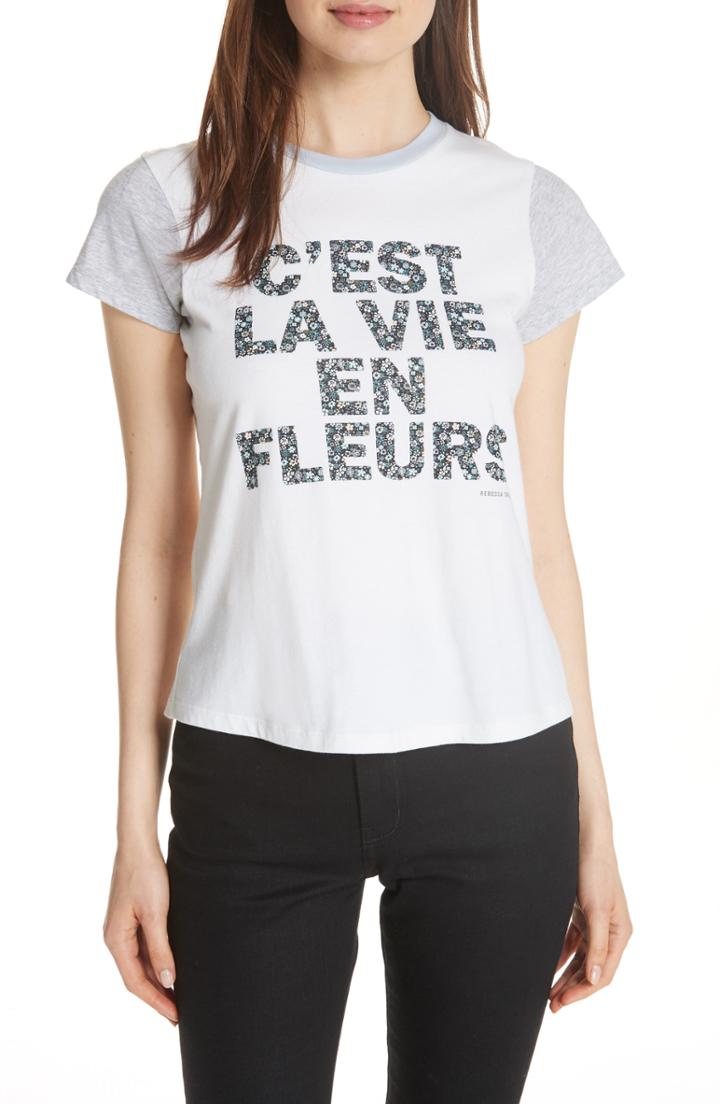 Women's Topshop Sunny Beaches Stripe Tee Us (fits Like 0-2) - Black