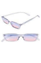 Women's Leith 51mm Thin Long Square Sunglasses - Ombre Pink