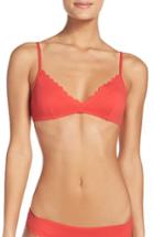 Women's J.crew Scalloped Italian Matte Bikini Top, Size - Red