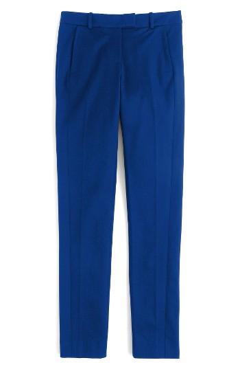 Women's J.crew Maddie Bi-stretch Cotton Pants - Blue