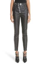 Women's Alexander Wang Skinny Lacquered Twill Pants - Black