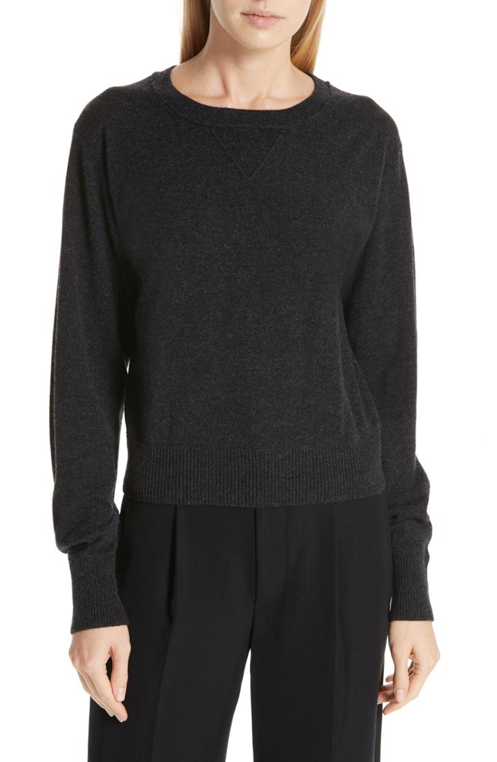 Women's J.crew Cherries Every Day Cashmere Sweater - Black