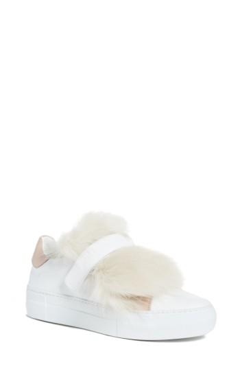 Women's Moncler Victoire Genuine Shearling Sneaker Eu - White