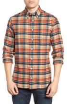 Men's Gitman Regular Fit Flannel Shirt - Orange