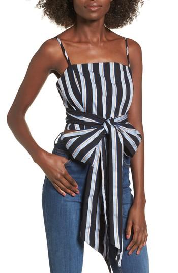 Women's Wayf Kean Wrap Crop Top - Grey