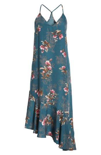 Women's Soprano Asymmetrical Midi Dress - Blue/green