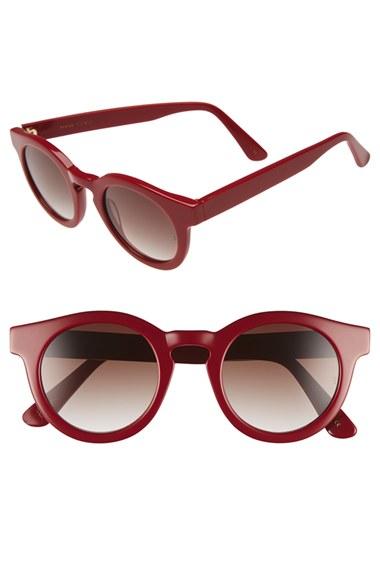 Women's Sunday Somewhere 'soelae' 46mm Round Sunglasses - Gloss Pink/ Pink/ Yellow
