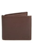 Men's Barbour Standard Leather Bifold Wallet - Brown