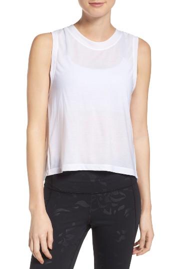 Women's Under Armour Breathe Muscle Tee - White