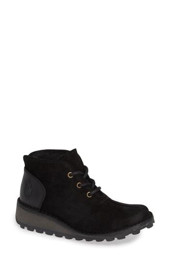Women's Fly London Mili Wedge Bootie .5-8us / 38eu - Black