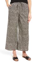 Women's Eileen Fisher Wide Leg Print Organic Cotton Pants - Beige