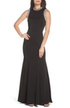 Women's Mac Duggal Embellished Trumpet Gown - Black
