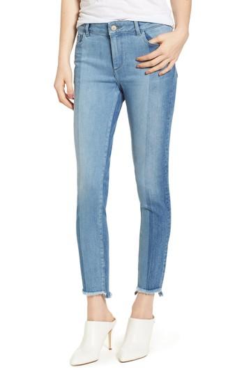 Women's Dl1961 Margaux Instasculpt Fray Hem Ankle Skinny Jeans - Blue