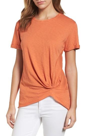 Women's Caslon Knotted Tee - Orange