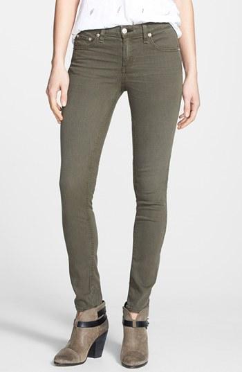 Rag & Bone/jean 'the Skinny' Stretch Skinny Jeans (green) Womens Green