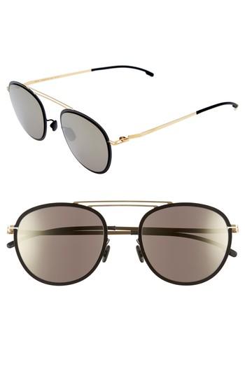 Men's Mykita Luigi 52mm Aviator Sunglasses - Gold/ Jet Black