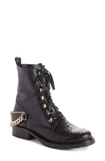 Women's Lanvin Chain Biker Boot .5-6 Us/36.5 Eu - Black