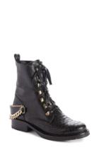 Women's Lanvin Chain Biker Boot .5-6 Us/36.5 Eu - Black