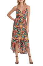 Women's Eci Floral Print High/low Dress - Black