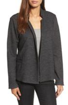 Women's Eileen Fisher Herringbone Jacket, Size - Grey