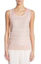 Women's St. John Collection Welted Sequin Knit Shell - Pink