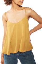 Women's Topshop Rouleau Swing Camisole Us (fits Like 0-2) - Yellow