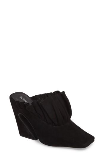 Women's Jeffrey Campbell Astura Ruffle Mule .5 M - Black