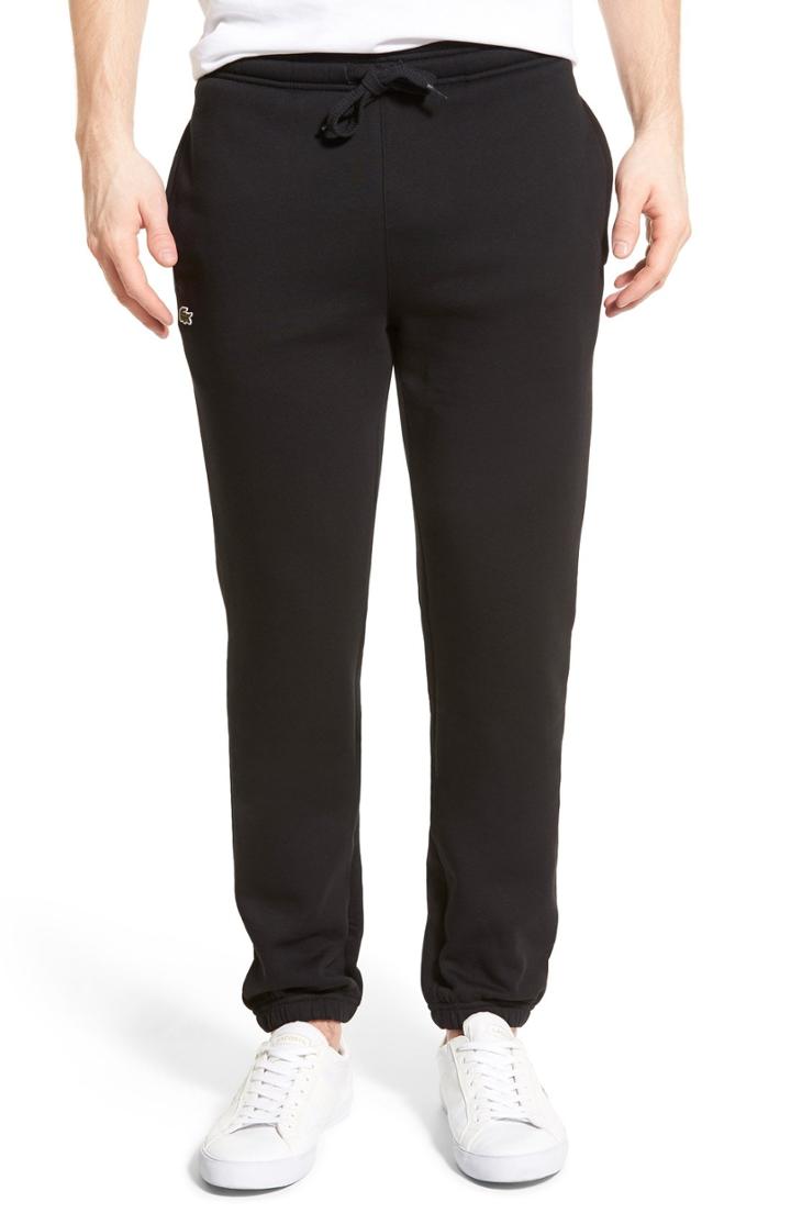 Men's Lacoste 'sport' Tapered Sweatpants (s) - Black