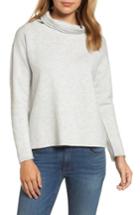 Women's Vineyard Vines Double Jersey Funnel Neck Sweater - Grey