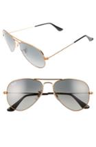 Women's Ray-ban Small Original 55mm Aviator Sunglasses - Bronze