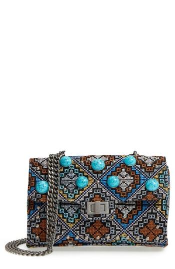 Steve Madden Embroidered Shoulder Bag - Metallic