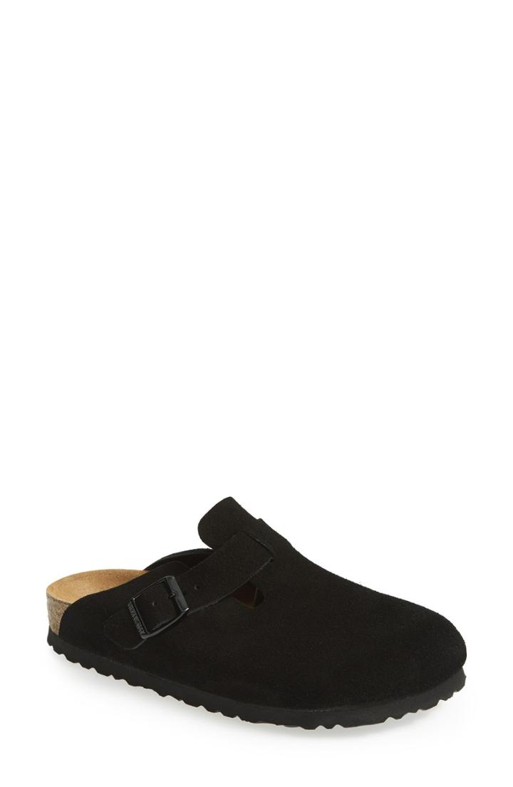 Women's Birkenstock 'boston' Soft Footbed Clog -5.5us / 36eu B - Black