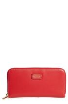 Women's Frances Valentine Kennedy Calfskin Leather Zip Around Wallet - Red
