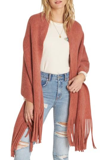 Women's Billabong On The Fringes Wrap, Size - Red