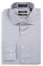 Men's Nordstrom Men's Shop Smartcare(tm) Trim Fit Solid Dress Shirt 32/33 - Blue