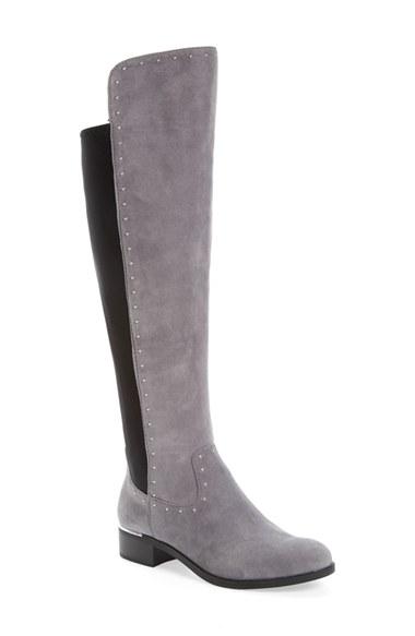 Women's Calvin Klein Cynthia Studded Riding Boot M - Grey