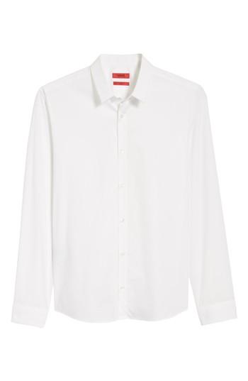 Men's Hugo Ero3 Trim Fit Sport Shirt, Size - White