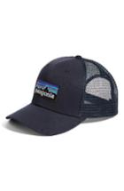 Men's Patagonia P-6 Logo Trucker Hat - Blue