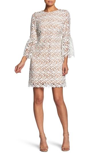 Women's Dress The Population Paige Crochet Shift Dress, Size - White