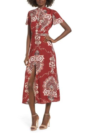 Women's Afrm Aliana Tie Detail Dress - Red