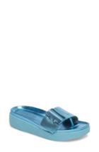 Women's Donald J Pliner Fara Platform Slide Sandal M - Blue