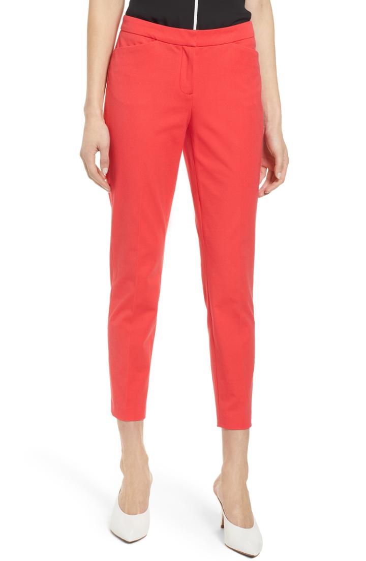 Women's Halogen Ankle Pants (similar To 14w) - Red