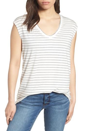 Women's Caslon Off-duty Sleeveless Stretch Knit Top - Black