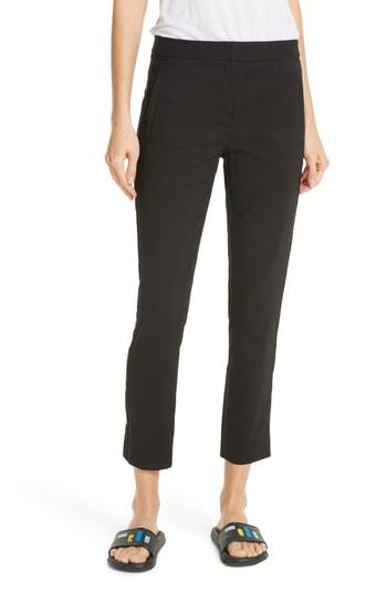 Women's Tibi Side Snap Skinny Pants - Black