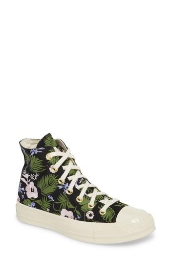 Women's Converse Chuck Taylor All Star 70 Palm Print High Top Sneaker M - Black