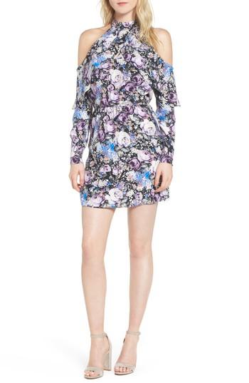 Women's Parker Noemi Cold Shoulder Silk Dress - Purple